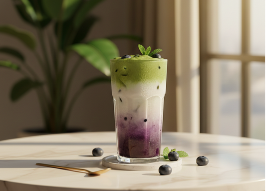 Blueberry Matcha Latte Recipe