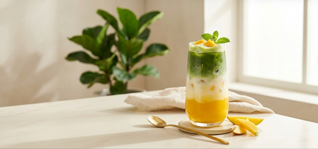Mango Matcha Cold Latte Recipe