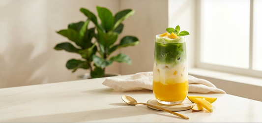 Mango Matcha Cold Latte Recipe