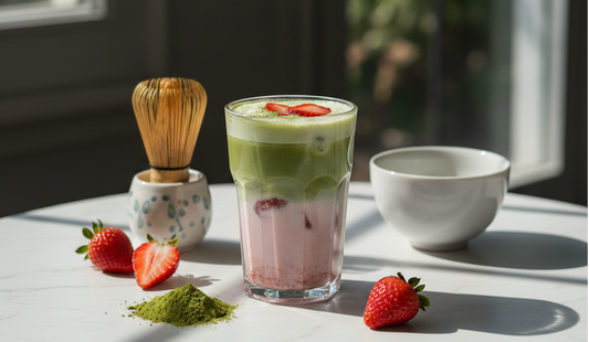 Strawberry Matcha Cold Latte Recipe